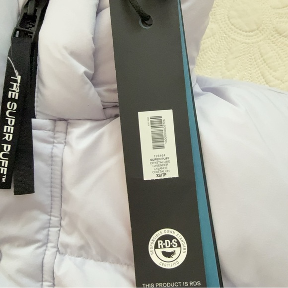 NWT 126464 Aritzia Super puff crystalline lavender XS 800fill - Picture 2 of 4